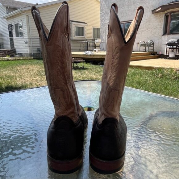 Canada West Brahma Men's Leather Western Cowboy Boots - Picture 6 of 14